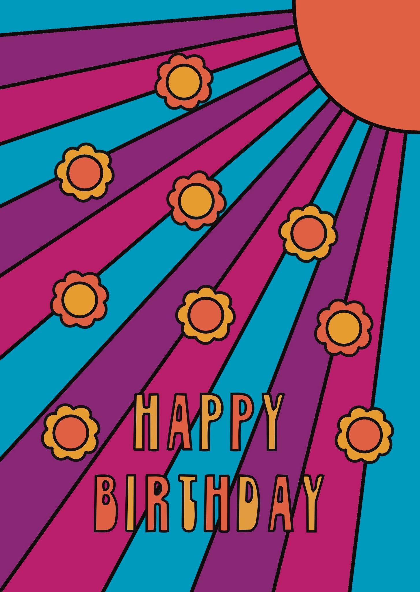 HAPPY BIRTHDAY - SUNBURST