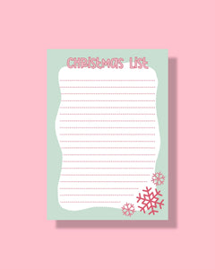 CHRISTMAS LIST NOTEPAD